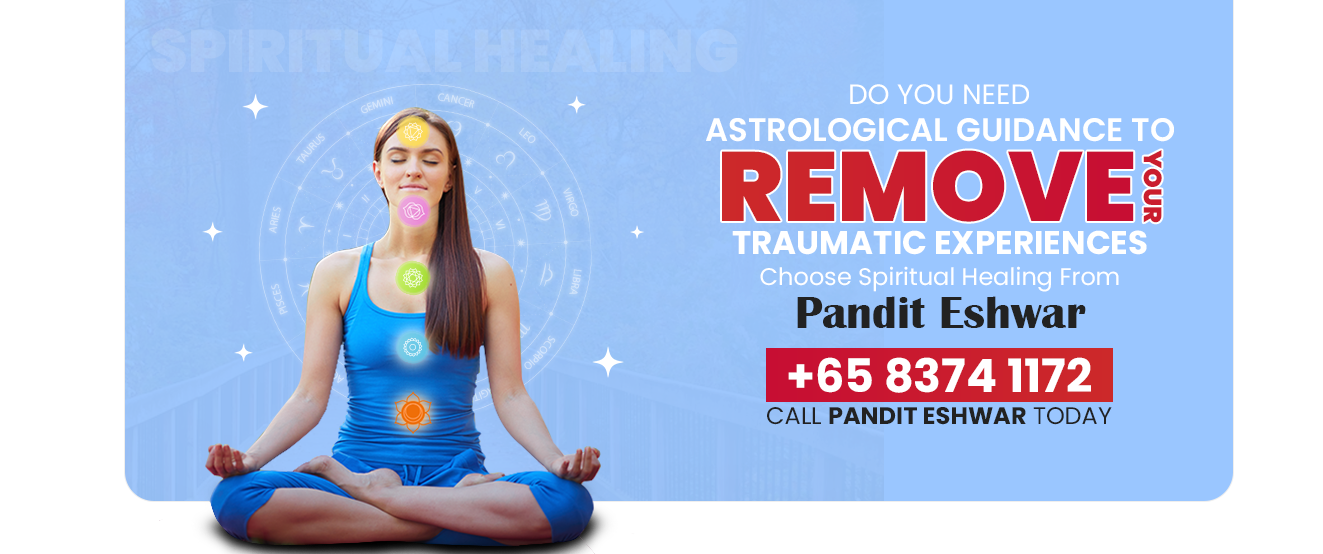 A Girl performing Spiritual healing at Pandit Eshwar's Spiritual Center in Singapore